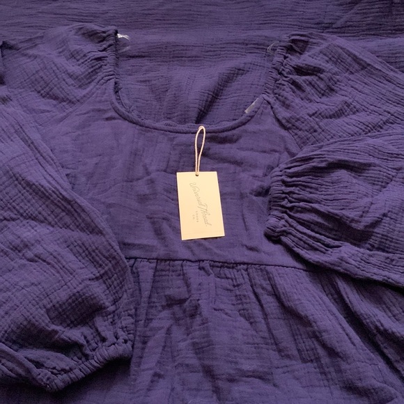 (L)- Universal Thread Women's Balloon Long Sleeve Dress - Picture 4 of 13